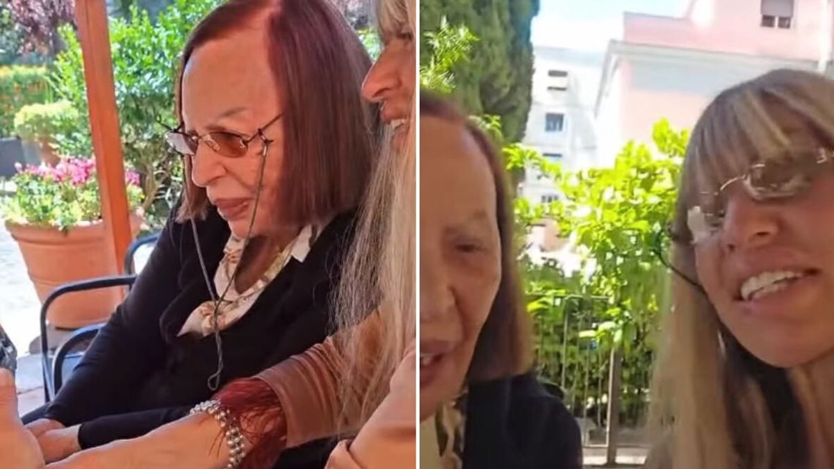 Alessandra Mussolini insieme alla madre