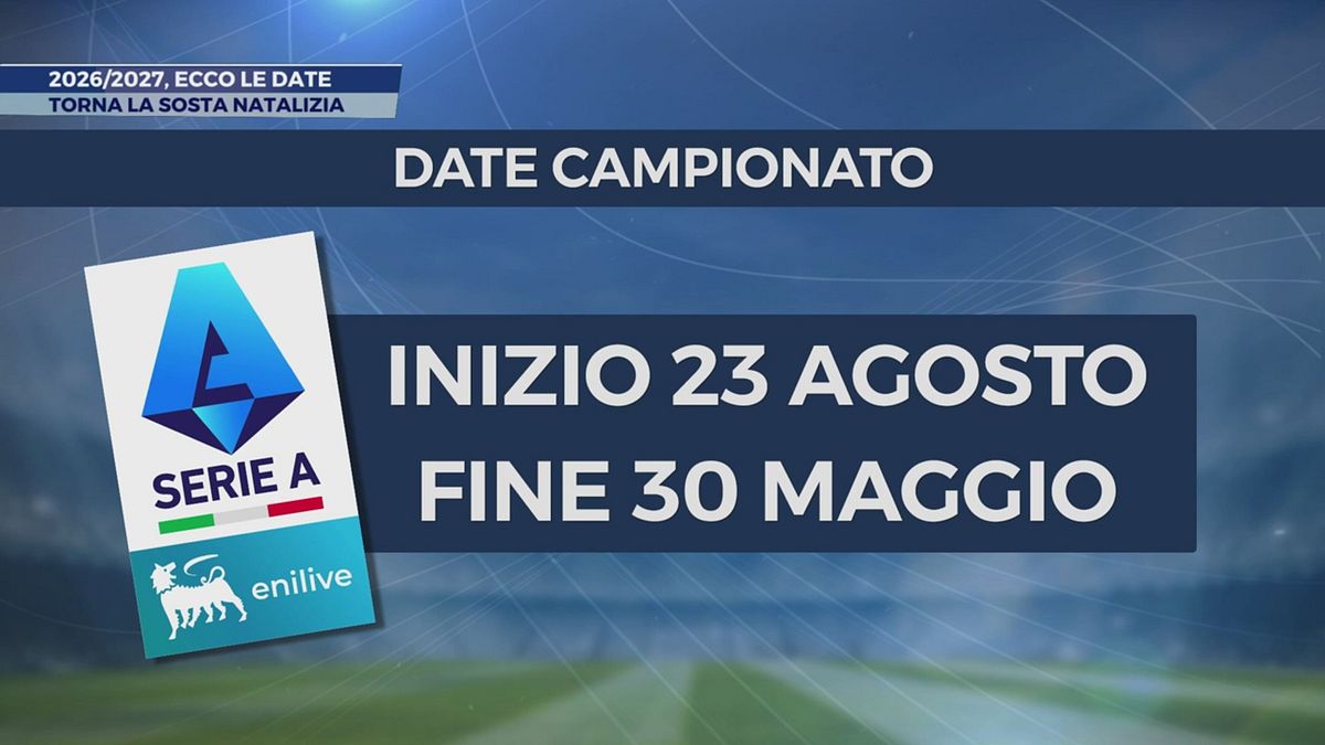 2026/2027, ecco le date