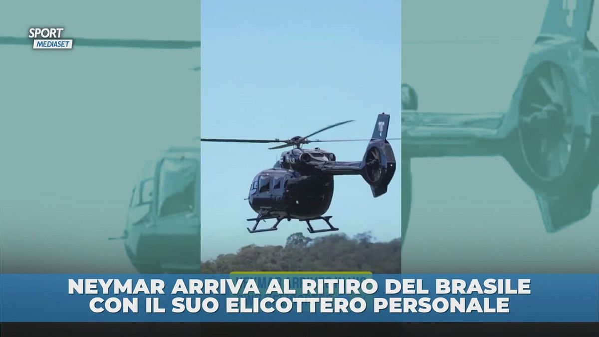 Neymar al ritiro in elicottero