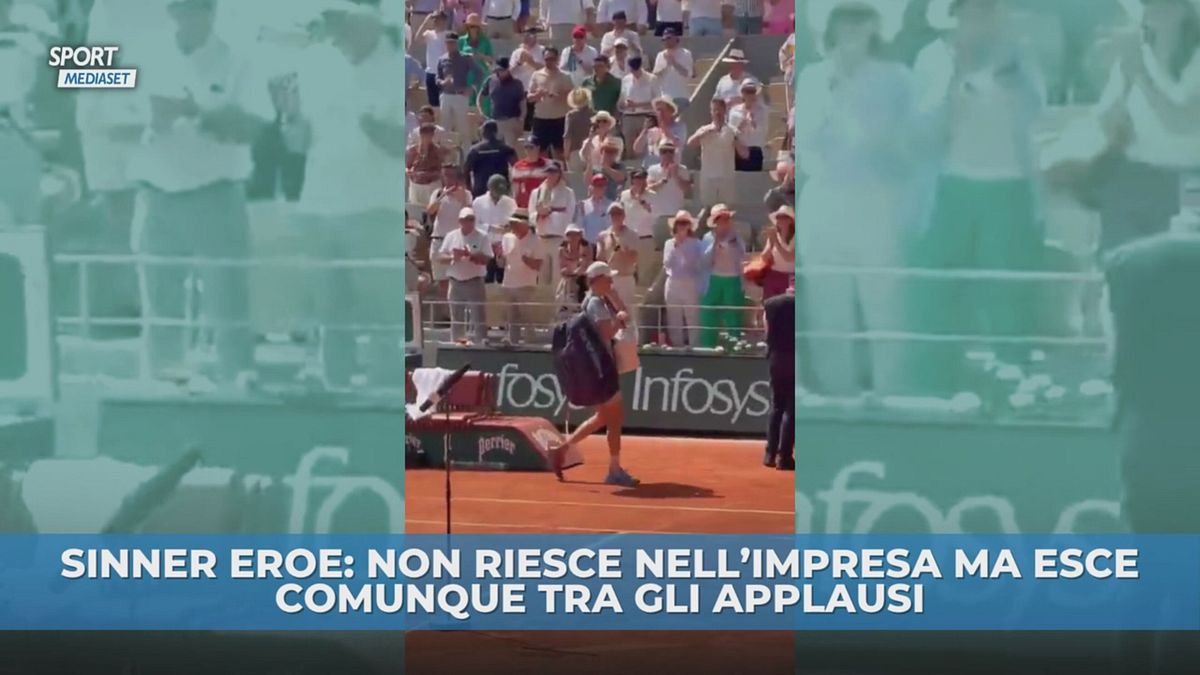 Sinner eroe: non riesce nell'impresa di rimontare ma esce comunque tra gli applausi
