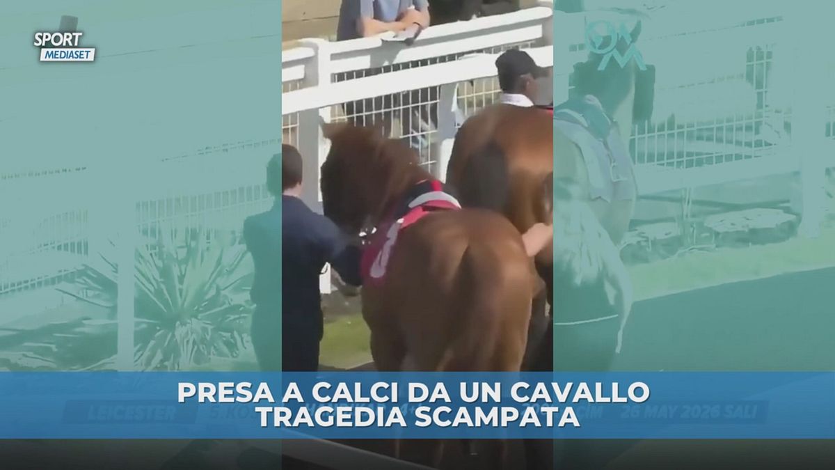 Presa a calci da un cavallo, tragedia evitata