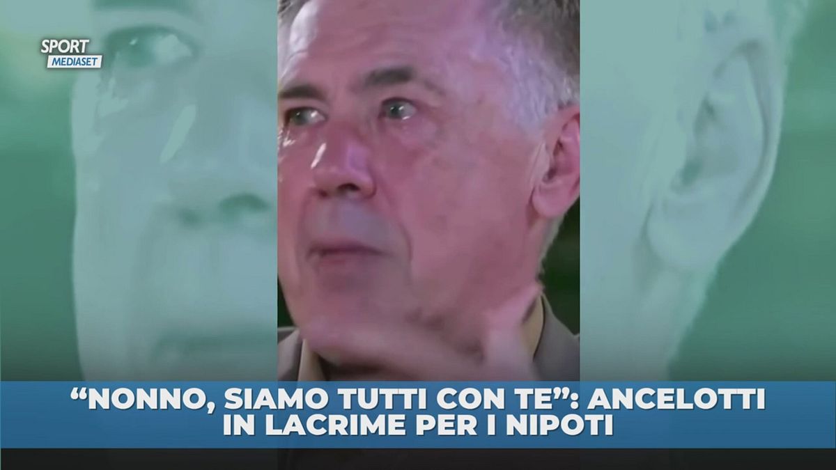 "Nonno siamo tutti con te": Ancelotti in lacrime