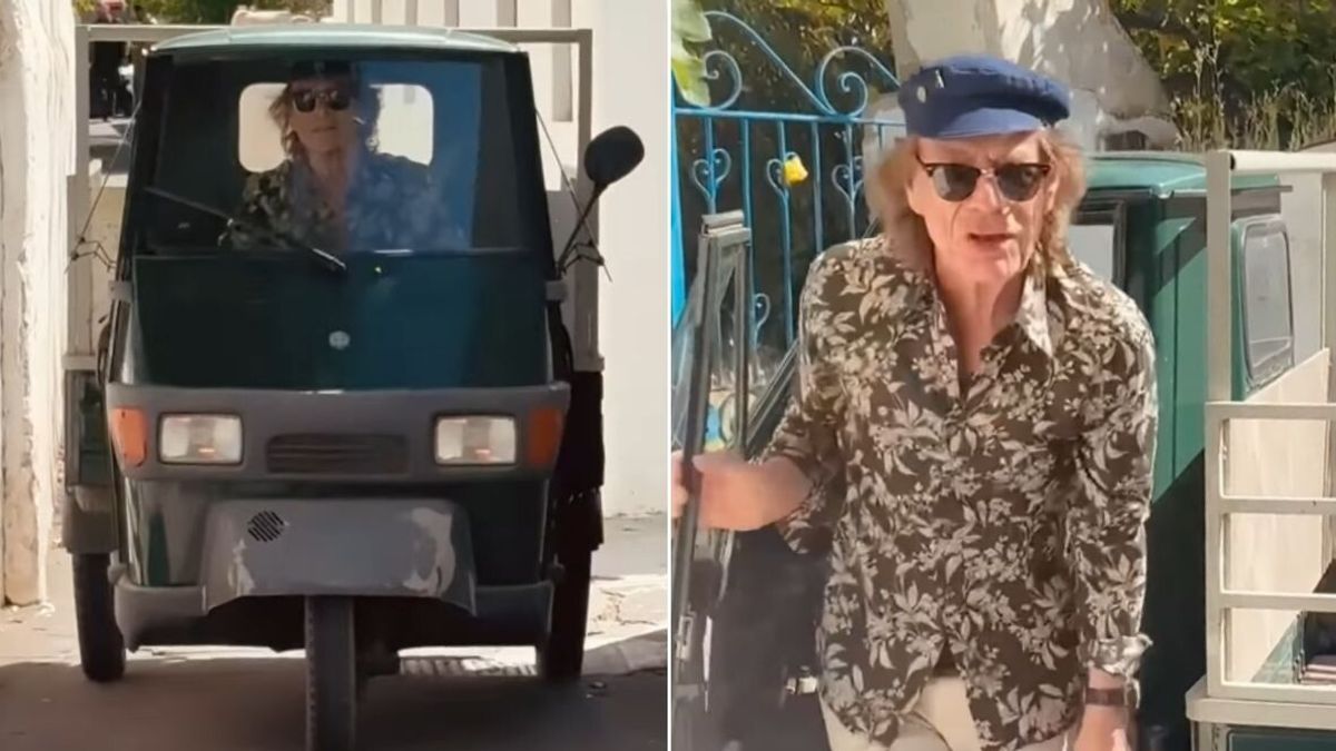 Mick Jagger si gode una pausa dal lavoro in Italia
