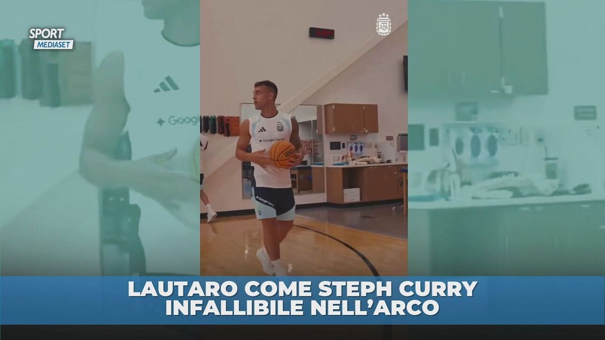 Lautaro alle prese con il basket