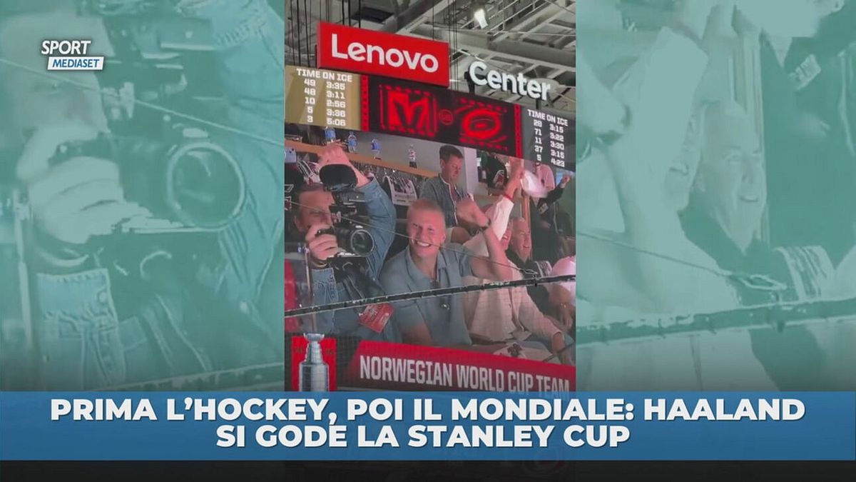 Prima l'hockey, poi il mondiale: Haaland si gode la Stanley Cup