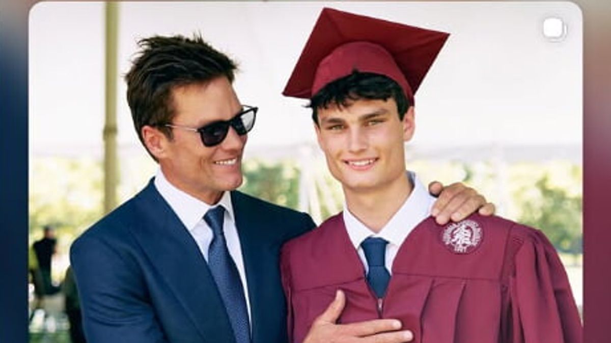Tom Brady insieme al figlio Jack