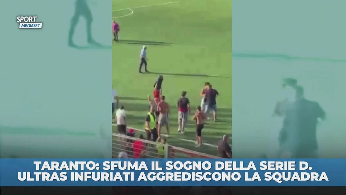 Taranto eliminato: invasione e aggressione dei tifosi