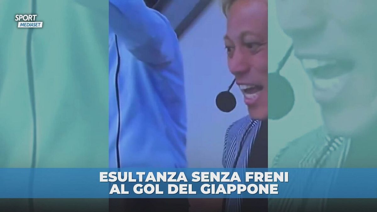 Honda scatenato in telecronaca al gol del Giappone: l'esultanza è virale