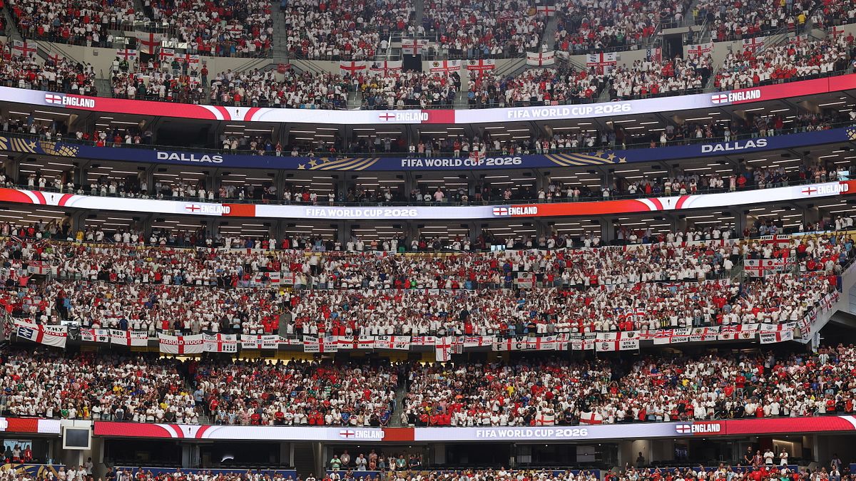 I tifosi dell'Inghilterra al Dallas Stadium di Arlington