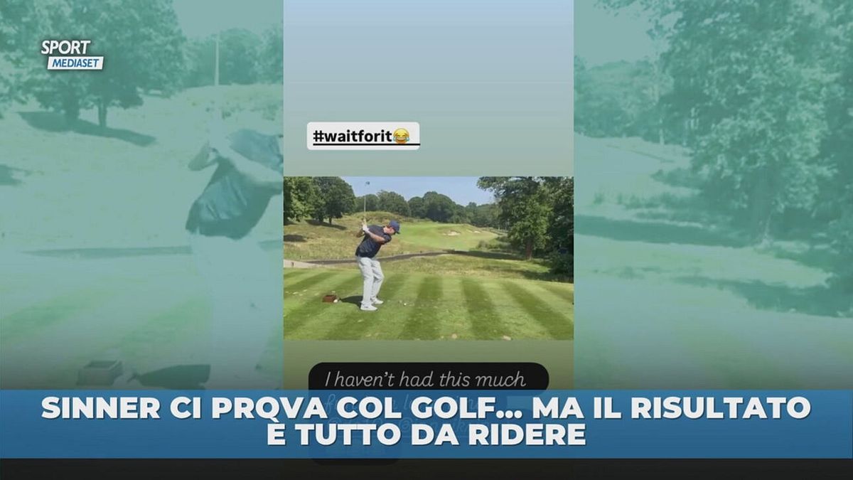 Sinner ci prova col golf… ma il risultato è tutto da ridere