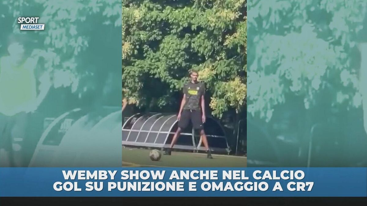 Wemby show pure nel calcio: gol su punizione e omaggio a CR7