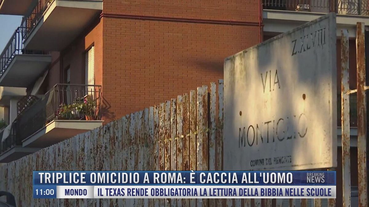 Breaking News delle 11.00 | Triplice omicidio a Roma: è caccia all'uomo