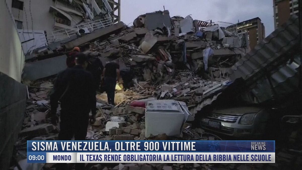 Breaking News delle 09.00 | Sisma Venezuela, oltre 900 vittime