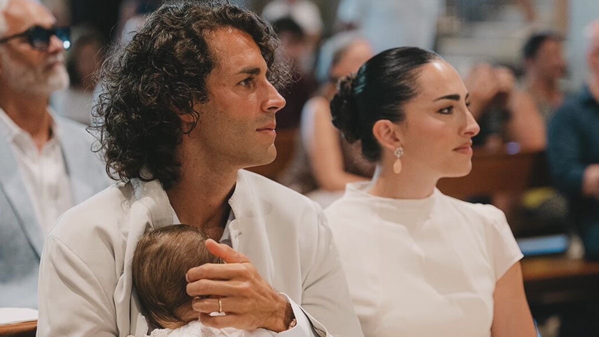 Gianmarco Tamberi e Chiara Bontempi al battesimo di Camilla