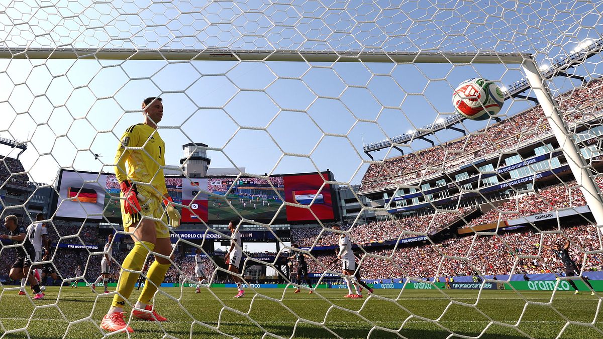 La rete di Julian Enciso in Germania-Paraguay, la decima consecutiva subita dalla Germania e da Manuel Neuer ai Mondiali