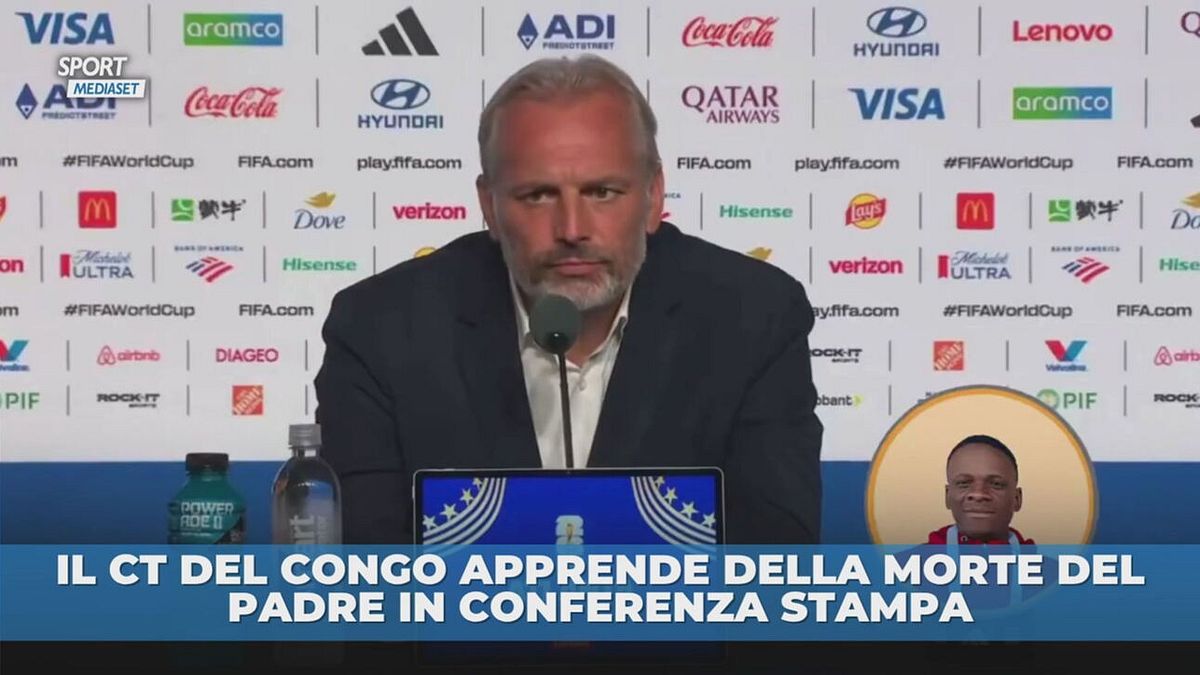 CT Congo apprende della morte del padre in conferenza stampa