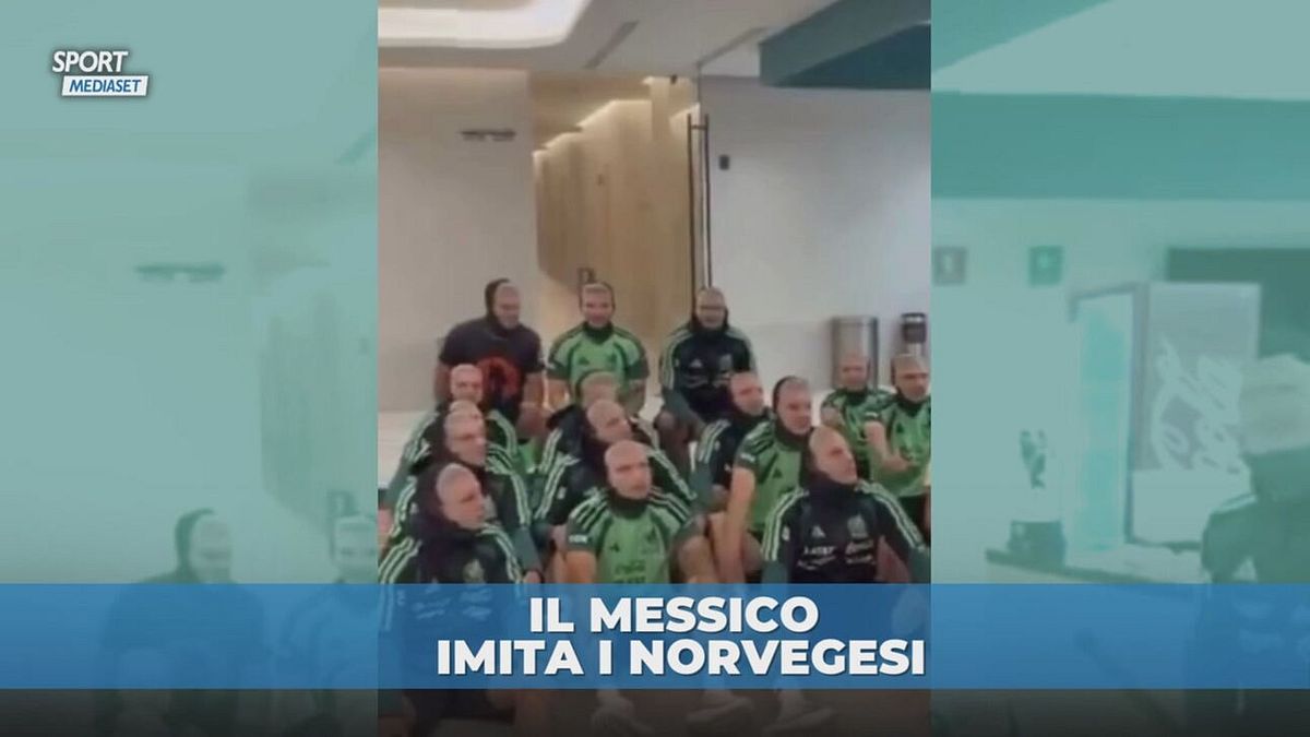 Messico contagiato dalla Norvegia: "Viking Row" con la maschera di Haaland