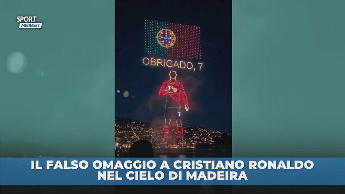 Il falso omaggio a Cristiano Ronaldo nel cielo di Madeira