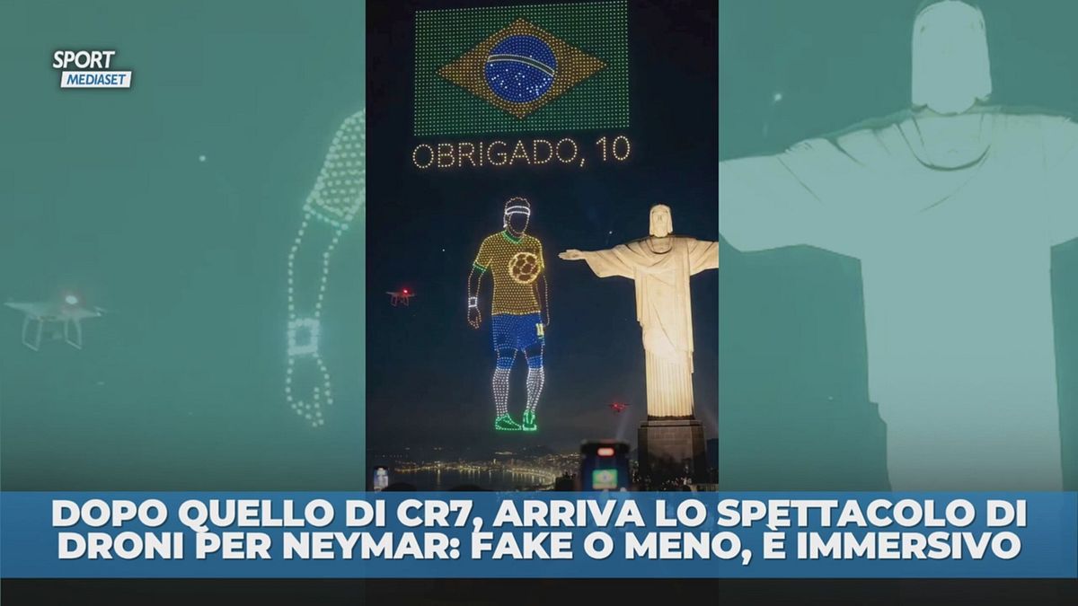 Dopo CR7, spettacolo droni anche per Neymar a Rio de Janeiro
