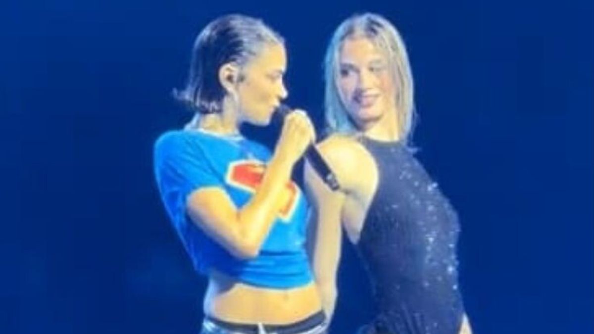 Elodie e Franceska Nuredini, gli sguardi a San Siro fanno impazzire i fan