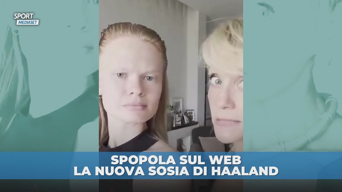 Haaland ha una nuova sosia: la modella russa Anastasia lo imita