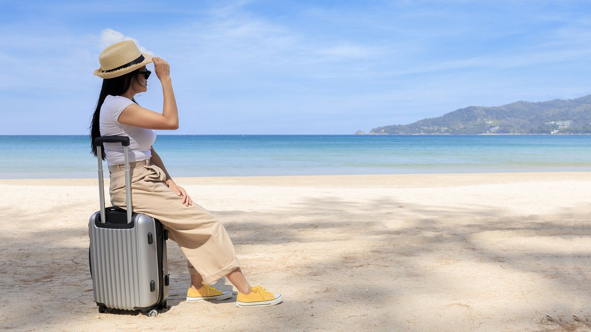 vacanza spiaggia valigia