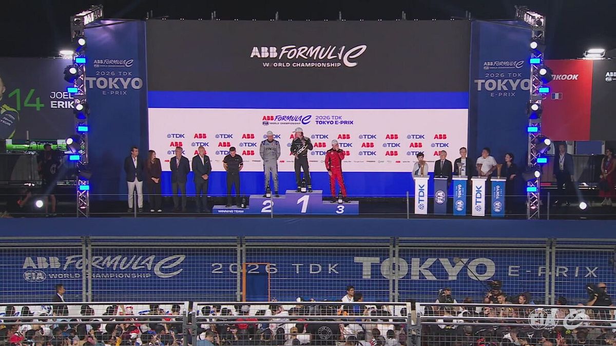 Il podio della Gara 1 di Tokyo