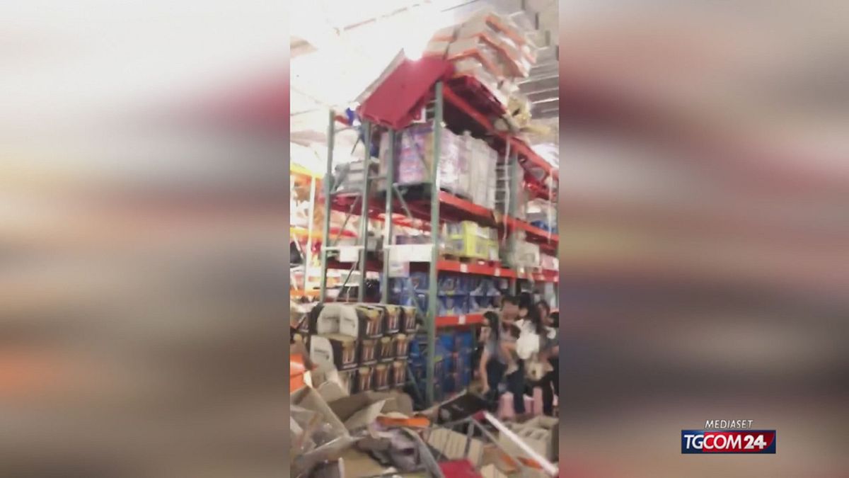 Terremoto Giappone Supermercato SRV