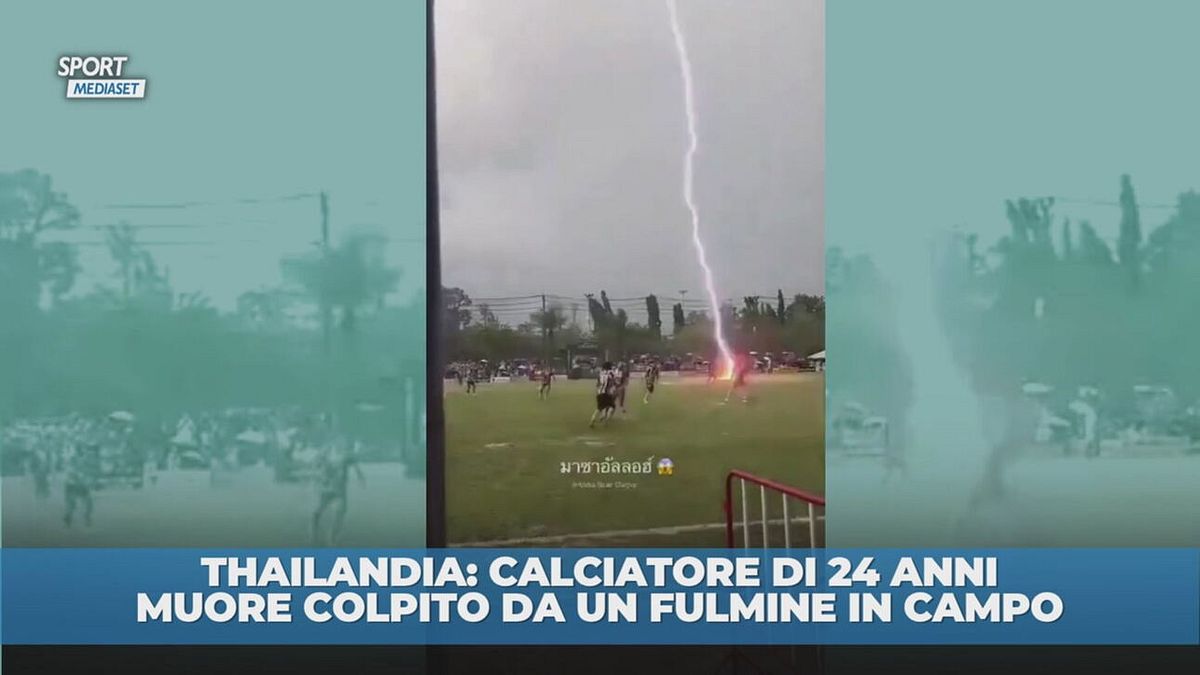 Calciatore di 24 anni muore colpito da un fulmine