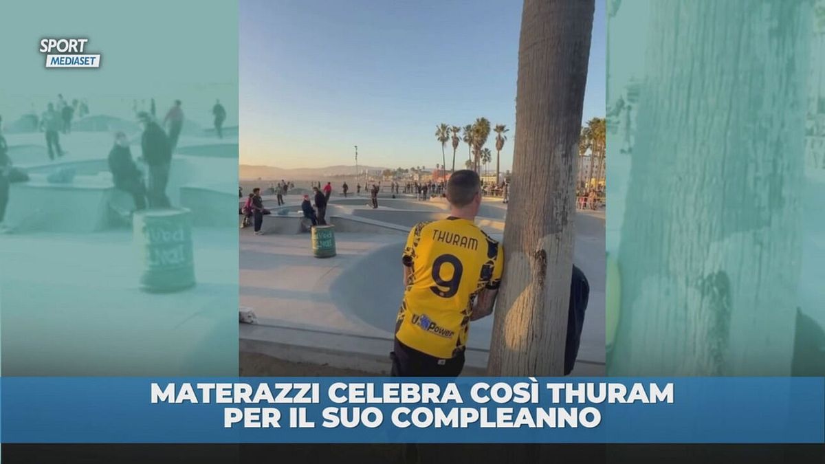 Materazzi e gli auguri a Thruam