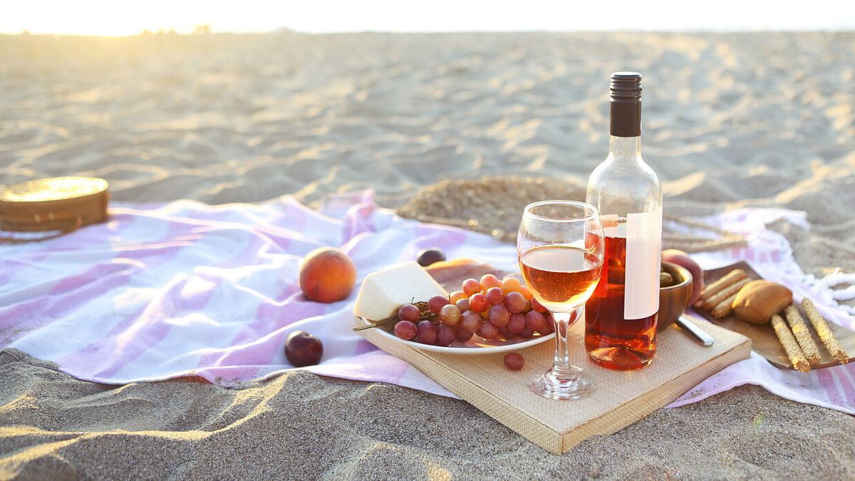 vino rosato, estate, spiaggia, 