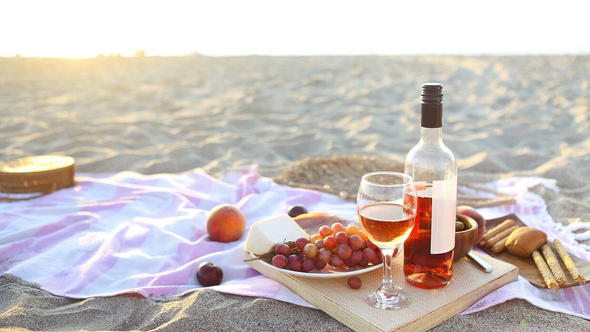 vino rosato, estate, spiaggia, 
