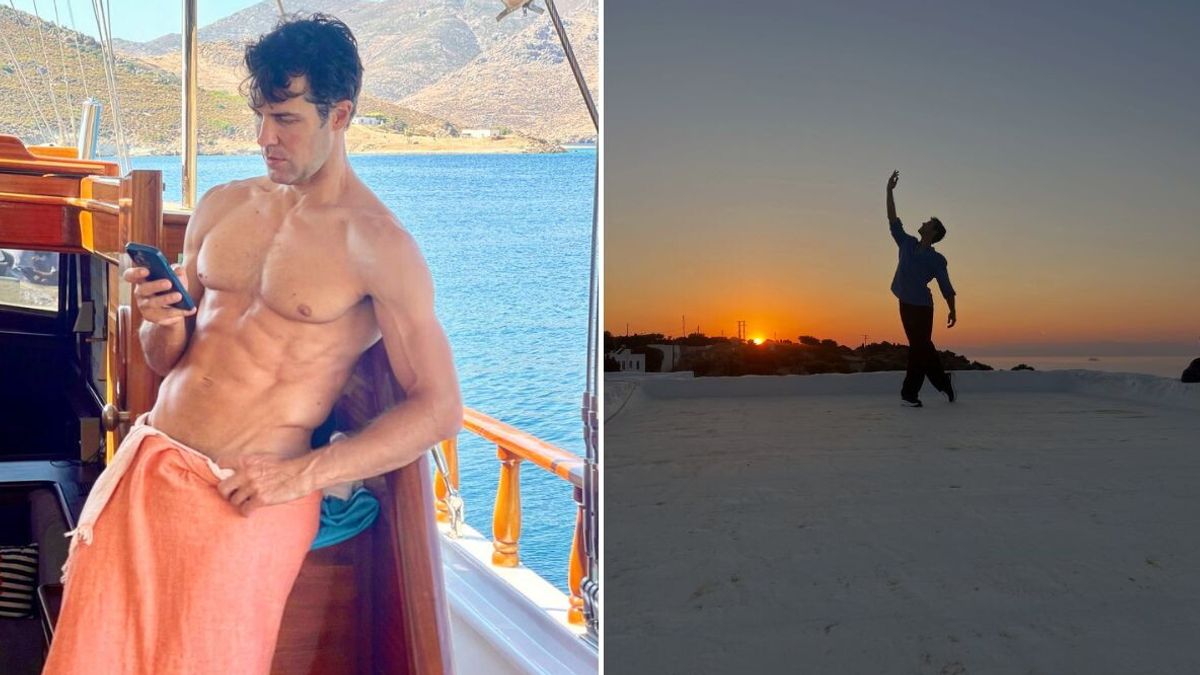 Le vacanze di Roberto Bolle in Grecia