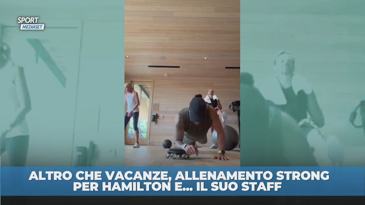 Hamilton non si ferma: allenamento anche… per lo staff