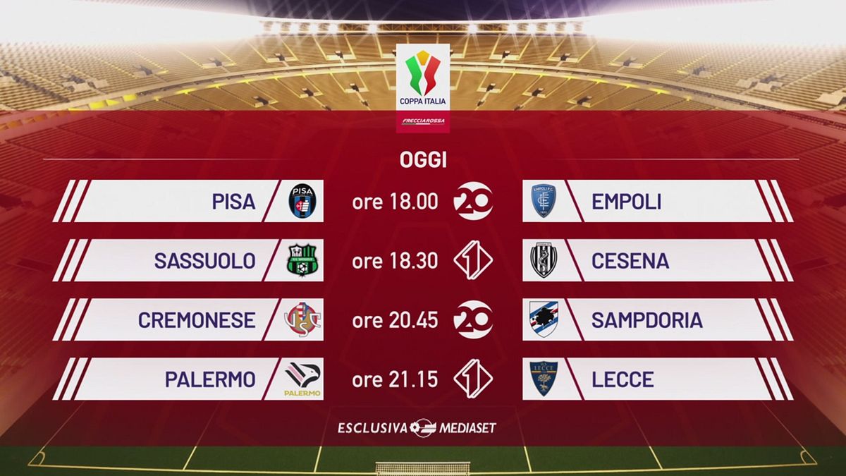 Il calendario di lunedì 17 agosto