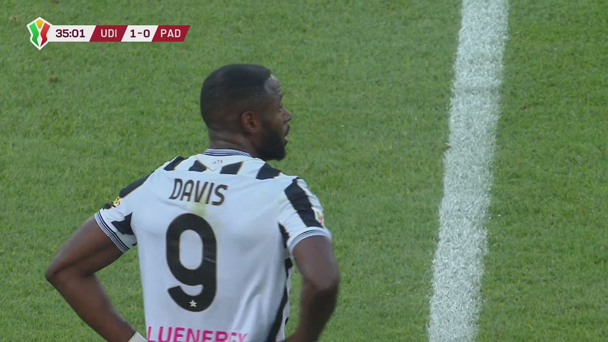 35' | Gol di Davis (Udinese-Padova 1-0)