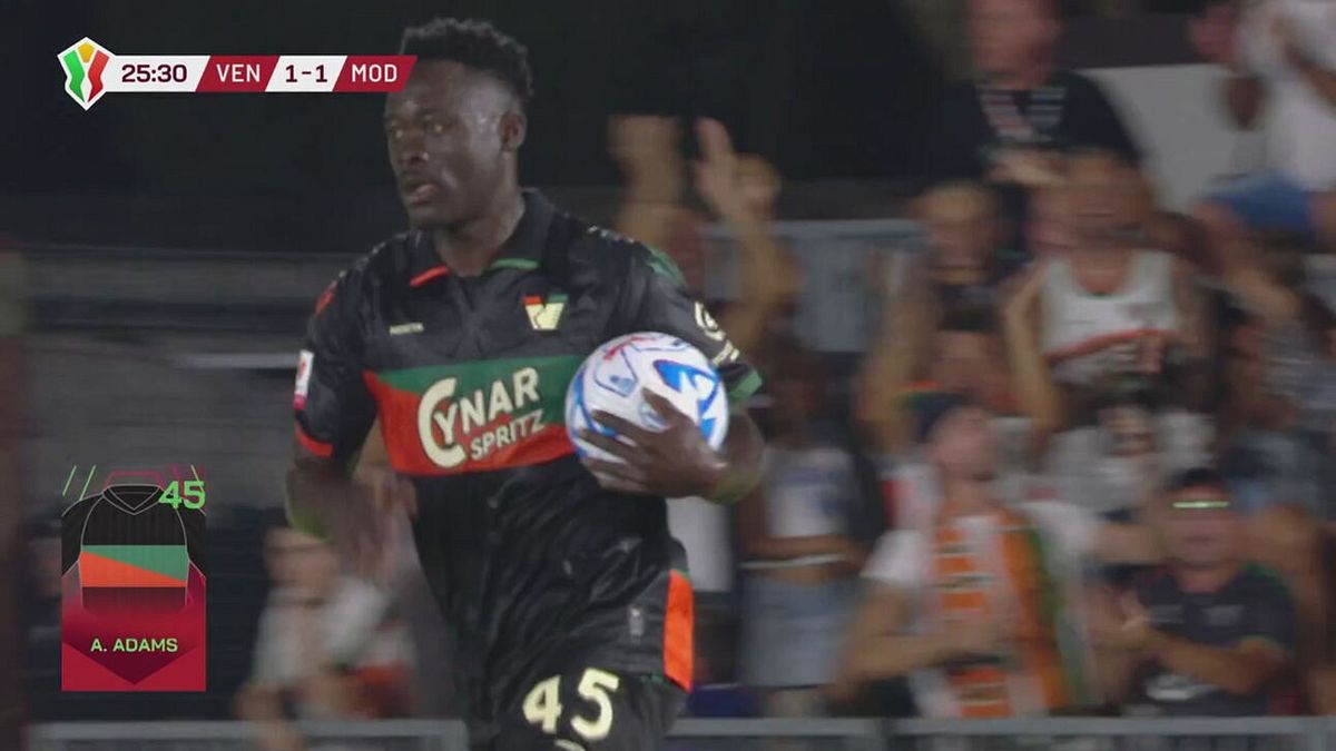 26' | Gol di Adams (Venezia-Modena 1-1)