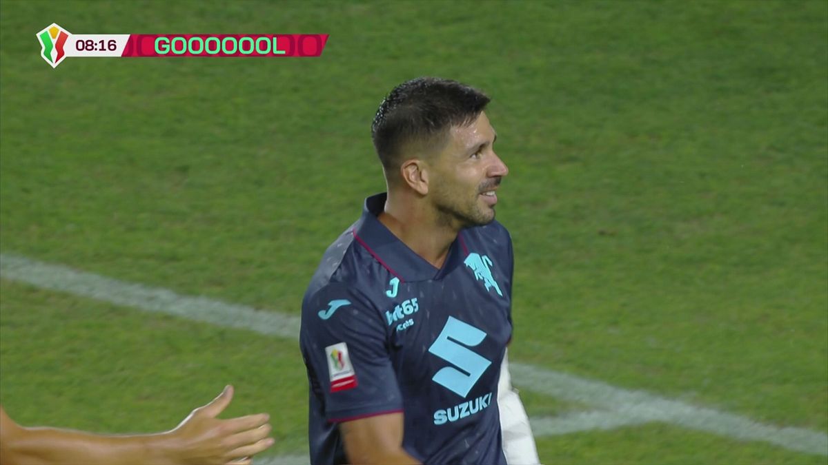 9' | Gol di Simeone (Torino-Carrarese 1-0)