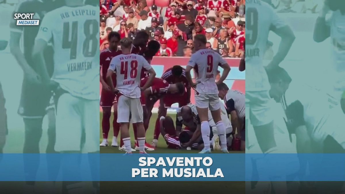 Musiala, che paura: malore in campo a causa del caldo