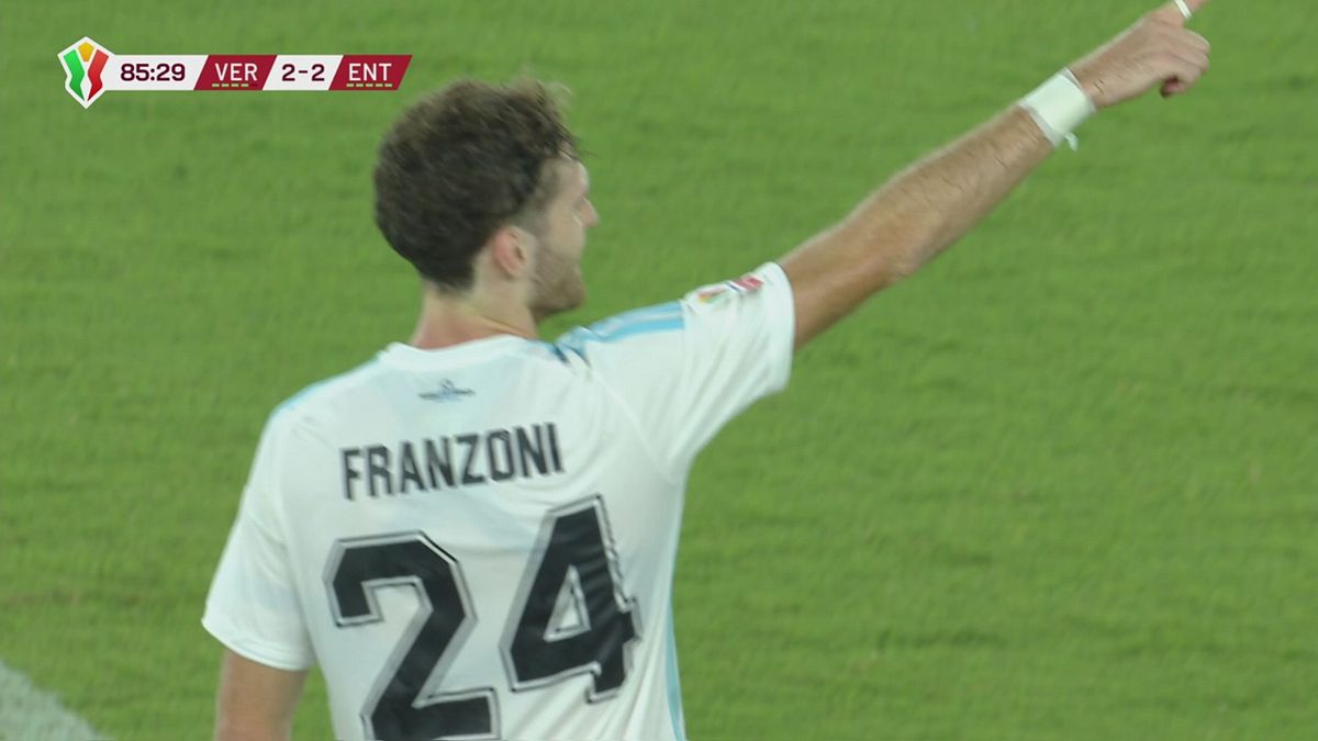 85' | Gol di Franzoni (Verona-Entella 2-2)