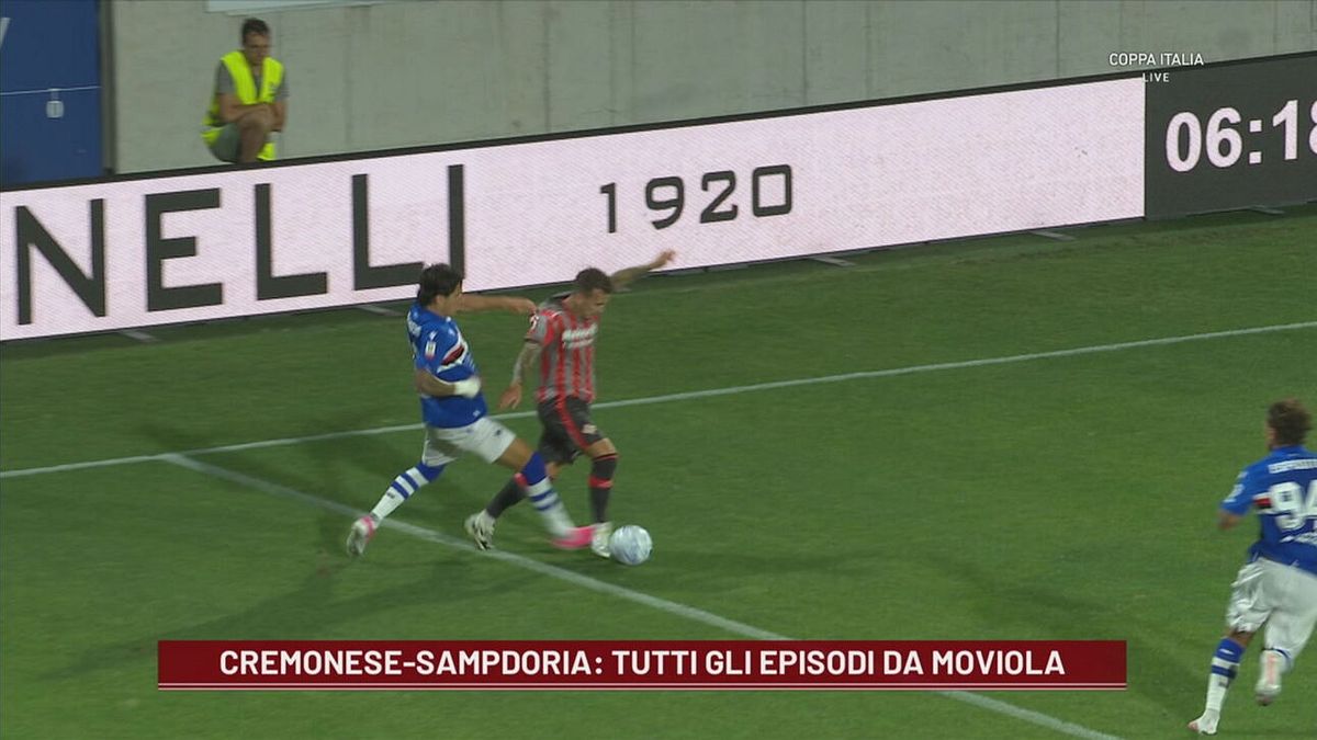 La moviola di Cremonese-Sampdoria infiamma lo studio: era rigore su Vandeputte?