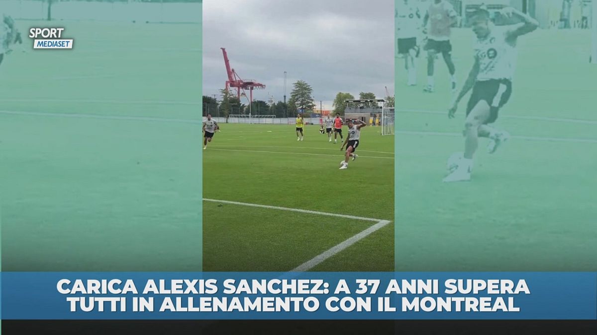 Sanchez, che carica a 37 anni in allenamento