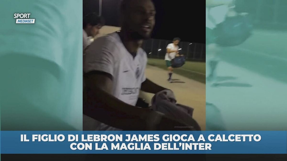 Il figlio di Lebron James con la maglia dell'Inter