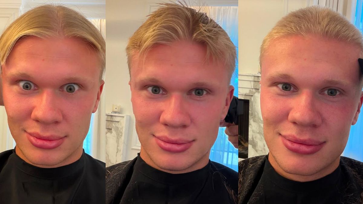 Erling Haaland, addio alla chioma da vichingo: dal suo account su Instagram, gli step della rasatura dei capelli (credit: @erling)