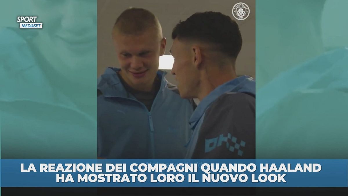 Nuovo look di Haaland: i compagni hanno reagito così