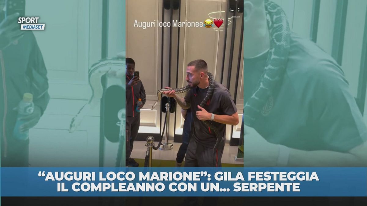 "Auguri Loco Marione": Gila, compleanno con il serpente