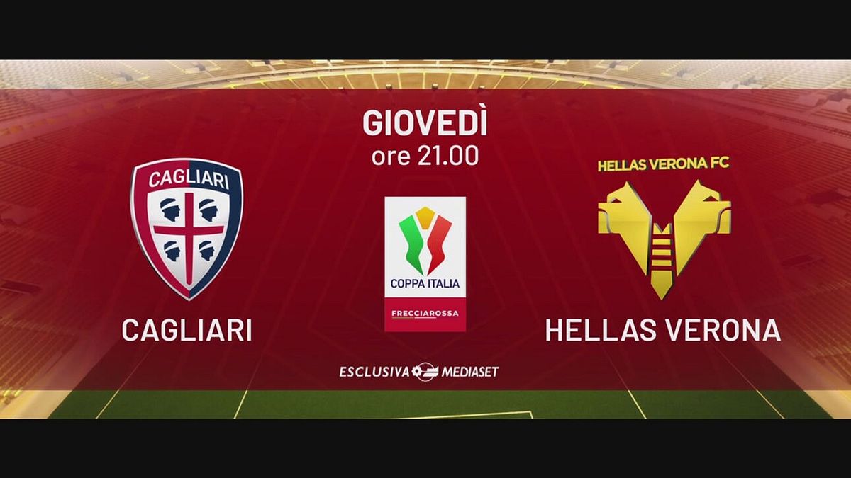 Cagliari-Hellas Verona: giovedì alle 21.00 su Italia 1