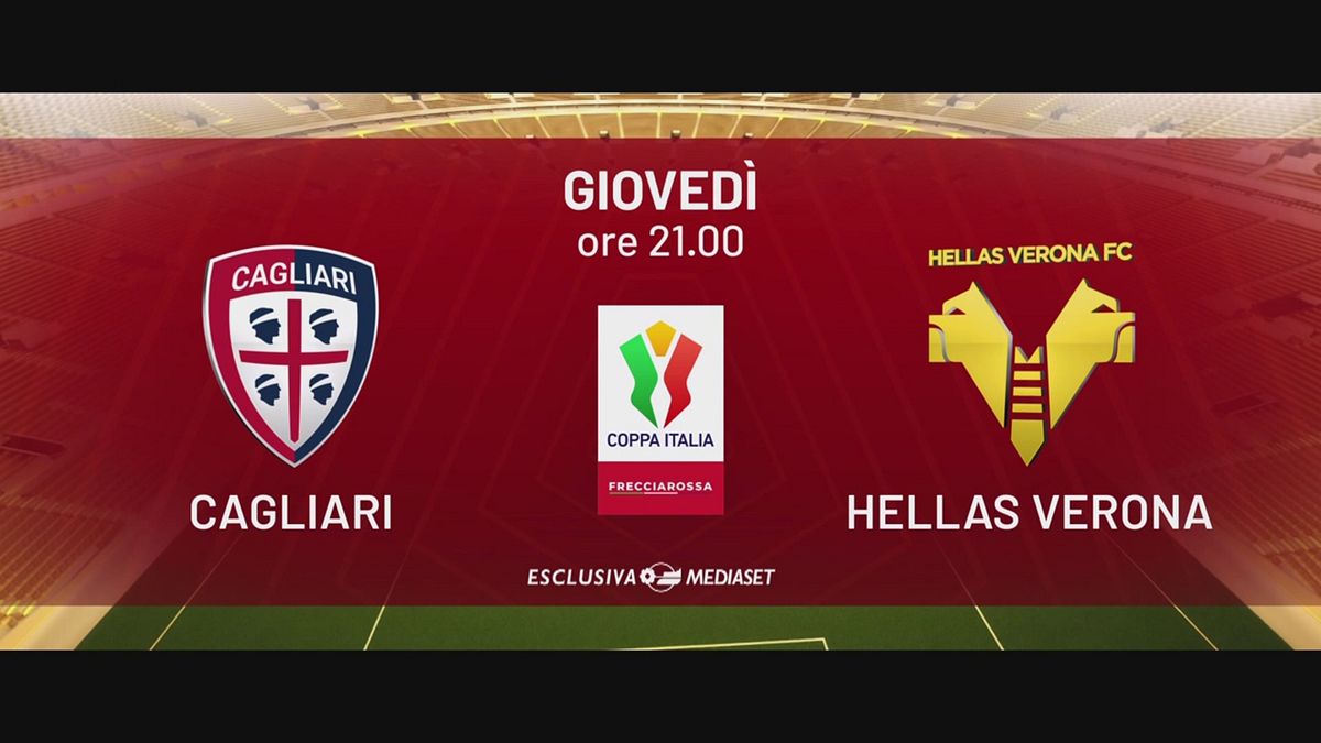 Cagliari-Hellas Verona: giovedì alle 21.00 su Italia 1