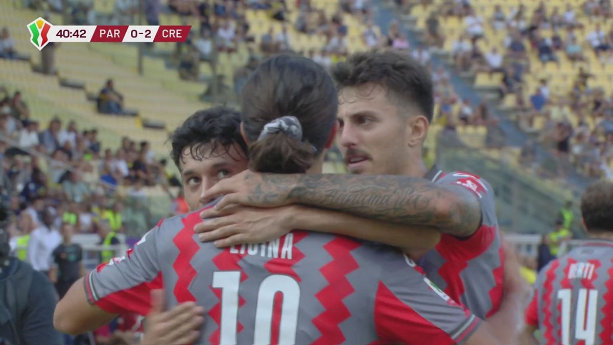 41' | Gol di Licina (Parma-Cremonese 0-2)