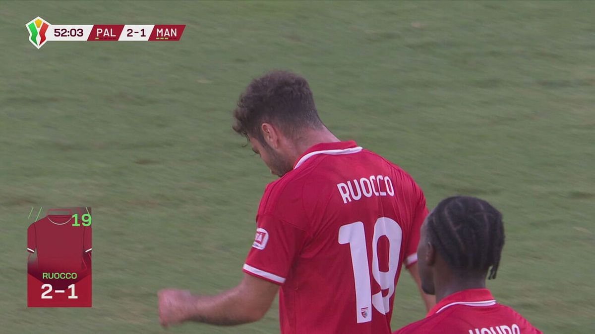52' | Gol di Ruocco (Palermo-Mantova 2-1)